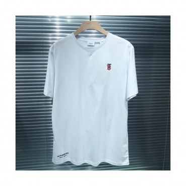 Burberry 2019 Mm/WmCrew -neck Cotton Short Sleeved T