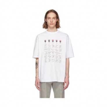 Balenciaga 2019 Mm/WmCrew -neck Cotton Short Sleeved T