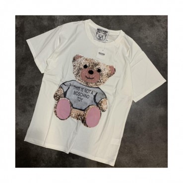 Moschino 2019 Mm/WmCrew -neck Cotton Short Sleeved T