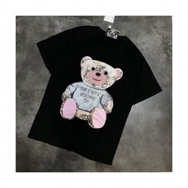 Moschino 2019 Mm/WmCrew -neck Cotton Short Sleeved T
