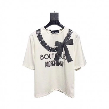 Moschino 2019 Mm/WmCrew -neck Cotton Short Sleeved T