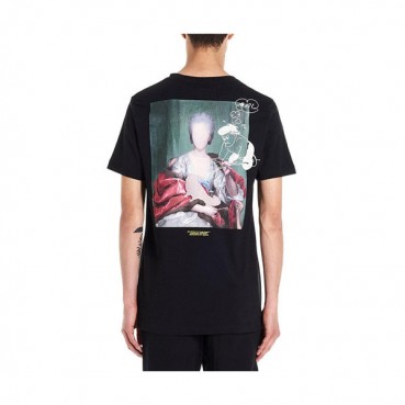 Off-White 2019 Mm/Wm Logo Wolf Cotton T shirt 