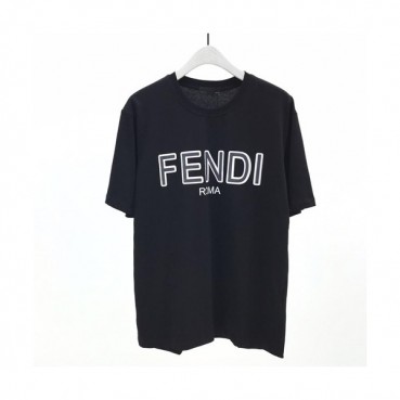 FENDI 2019 Mens Logo Cotton Short Sleeved Tshirt - 펜디 남성 로고 코튼 반팔티 fents0042.Size(s 