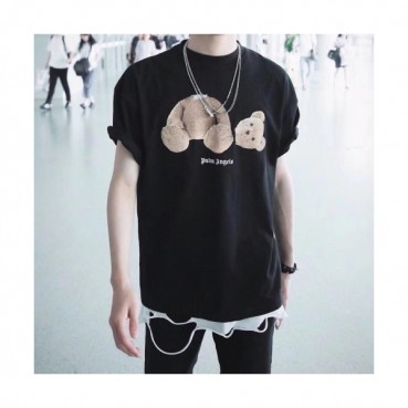 Palm Angels 2019 Mens Neck Logo Cotton Short Sleeved Tshirt - 팜 엔젤스 남성 넥로고 코튼 반팔티 Palts0001.Size(s 