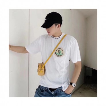 Mocler 2019 Mens Logo Cotton Short Sleeved T-shirt 