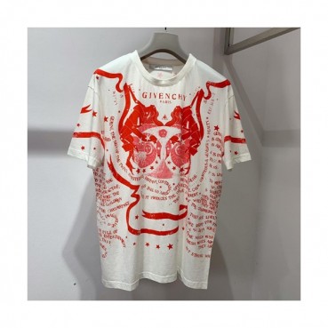 Givenchy 2019 Mm/Wm Logo Oversize Cotton Short Sleeved Tshirt - 지방시 남자 로고 오버사이즈 코튼 반팔티 Givts0004.Size(xs 