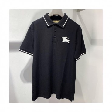 Burberry 2019 Mens Logo Polo Cotton Short Sleeved Tshirt - 버버리 남성 로고 폴로 코튼 반팔티 BurTS0056.Size(s