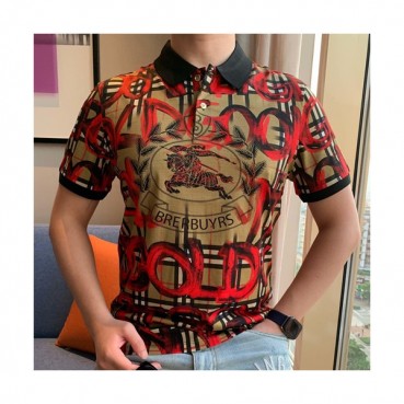 Burberry 2019 Mens Logo Polo Cotton Short Sleeved Tshirt - 버버리 남성 로고 폴로 코튼 반팔티 BurPT0050.Size(m