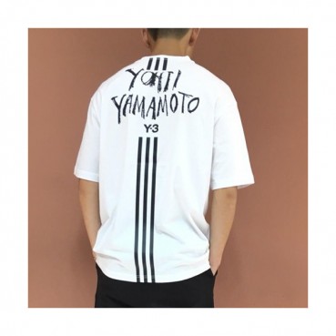 Y-3 2019 Mens Logo Printing Cotton Short Sleeved Tshirt 