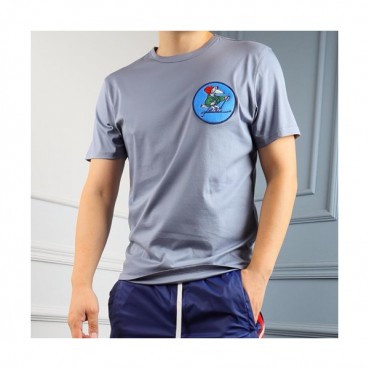 Mocler 2019 Mens Logo Cotton Short Sleeved T-shirt 