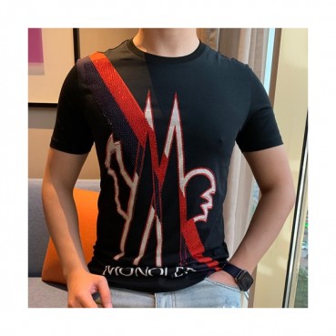 Mocler 2019 Mens Logo Cotton Short Sleeved T-shirt 
