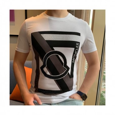 Mocler 2019 Mens Logo Cotton Short Sleeved T-shirt 