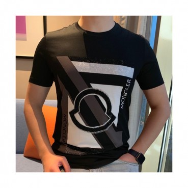 Mocler 2019 Mens Logo Cotton Short Sleeved T-shirt 