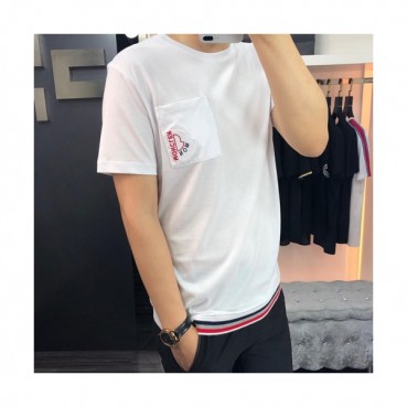 Mocler 2019 Mens Logo Cotton Short Sleeved T-shirt 