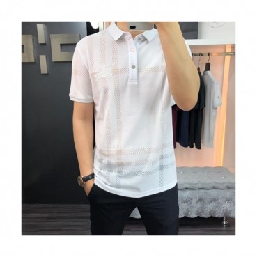 Burberry 2019 Mens Logo Polo Cotton Short Sleeved Tshirt - 버버리 남성 로고 폴로 코튼 반팔티 Burpt0003.Size(48