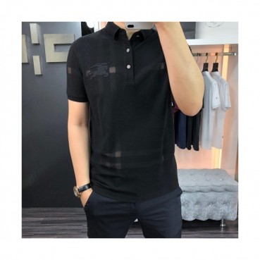 Burberry 2019 Mens Logo Polo Cotton Short Sleeved Tshirt - 버버리 남성 로고 폴로 코튼 반팔티 Burpt0003.Size(48