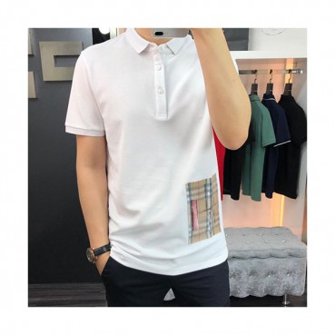 Burberry 2019 Mens Logo Polo Cotton Short Sleeved Tshirt - 버버리 남성 로고 폴로 코튼 반팔티 Burpt0001.Size(48 