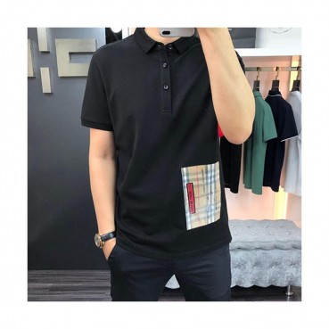 Burberry 2019 Mens Logo Polo Cotton Short Sleeved Tshirt - 버버리 남성 로고 폴로 코튼 반팔티 Burpt0001.Size(48 