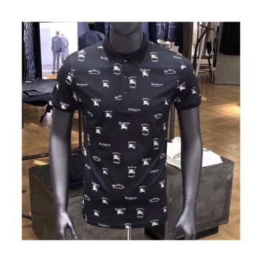 Burberry 2019 Mens Logo Polo Cotton Logo Short Sleeved Tshirt - 버버리 남성 로고 폴로 로고 코튼 반팔티 BurPT0006.Size(m 