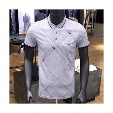 Burberry 2019 Mens Logo Polo Cotton Short Sleeved Tshirt - 버버리 남성 로고 폴로 코튼 체크 반팔티 BurPT0007.Size(m 