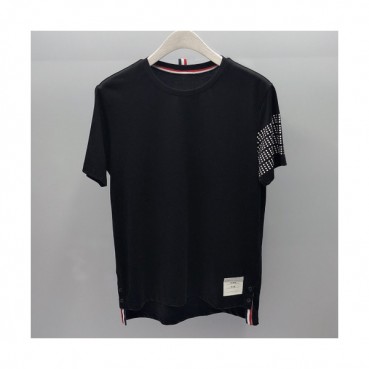Thom Browne 2019 Mens Logo Cotton Short Sleeved Tshirt - 톰브라운 남성 로고 코튼 반팔티 Tho0168x.Size(m 
