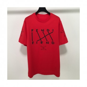 Fendi 2019 Mens Logo Cotton Short Sleeved Oversize Tshirt - 펜디 남성 로고 코튼 오버사이즈 반팔티 Fen0287x.Size(s 