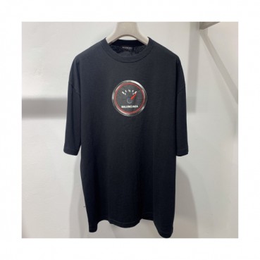 Balenciaga 2019 Mm/Wm Oversize Logo Short Sleeved Tshirt - 발렌시아가 남자 오버사이즈 로고 반팔티 Bal0238x.Size(xs 