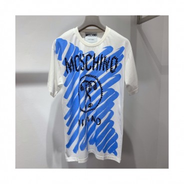Moschino 2019 Mm/Wm Crew -neck Cotton Short Sleeved Tshirt 