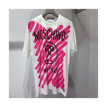 Moschino 2019 Mm/Wm Crew -neck Cotton Short Sleeved Tshirt 