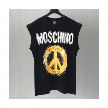 Moschino 2019 Mm/Wm Logo Crew -neck Cotton Short Sleeved Tshirt 