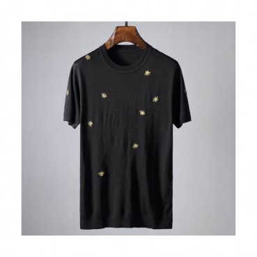Dior 2019 Mens Business Short Sleeved Tshirt - 디올 남성 비지니스 꿀벌 실크 반팔티 Dio0297x.Size(m 