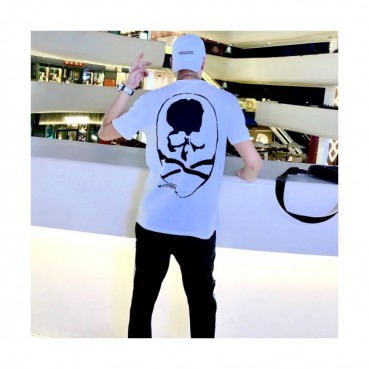 Mastermind Japan 2019 Mens Cruz Skull Cotton Short Sleeved Tshirt - 마스터마인드재팬 남성 크루즈 스컬 코튼 반팔티 Mas0024x.Size(m 