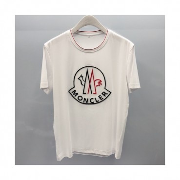 Mocler 2019 Mens Logo Cotton Short Sleeved T-shirt 