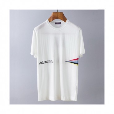 Louis vuitton 2019 Mens Galaxy Logo Crew-neck Short Sleeved Tshirt 