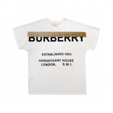 Burberry 2019 Mens Logo Cotton Short Sleeved Tshirt - 버버리 남성 로고 코튼 반팔티 Bur0817x.Size(xs 