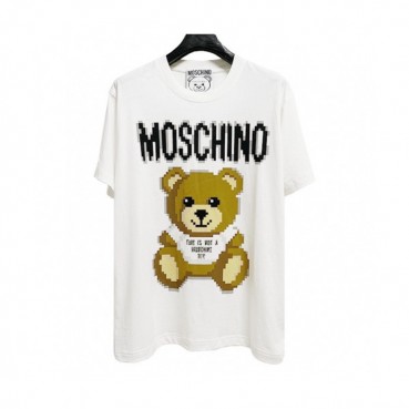 Moschino 2019 Mm/Wm Logo Crew -neck Cotton Short Sleeved Tshirt 