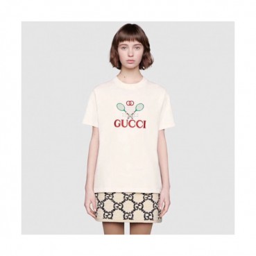 Gucci 2019 Mm/Wm Logo Cotton Short Sleeved Clothes - 구찌 남자 로고 코튼 반팔티 Guc01165x.Size(s 