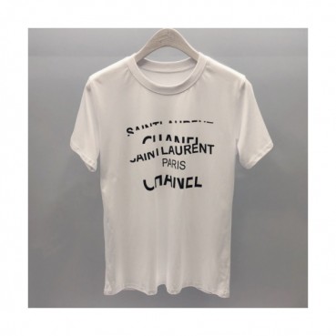 Chanel 2019 Mens Logo Printing Crew-neck Cotton Short Sleeved Tshirt 