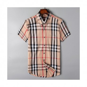 [클래식]Burberry 2019 Mens London Check Cotton Short Sleeved Tshirt - 버버리 남성 런던 체크 코튼 반팔티셔츠 Bur0768x.Size(s 
