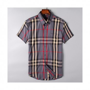 Burberry 2019 Mens London Check Cotton Short Sleeved Tshirt - 버버리 남성 런던 체크 코튼 반팔티셔츠 Bur0767x.Size(s 