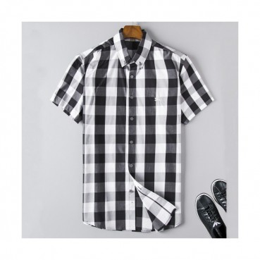 [클래식]Burberry 2019 Mens London Check Cotton Short Sleeved Tshirt - 버버리 남성 런던 체크 코튼 반팔티셔츠 Bur0761x.Size(s 