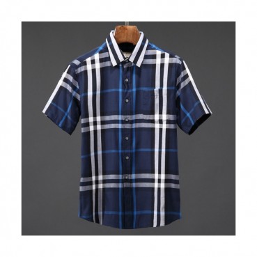 [클래식]Burberry 2019 Mens London Check Cotton Short Sleeved Tshirt - 버버리 남성 런던 체크 코튼 반팔티셔츠 Bur0760x.Size(m 
