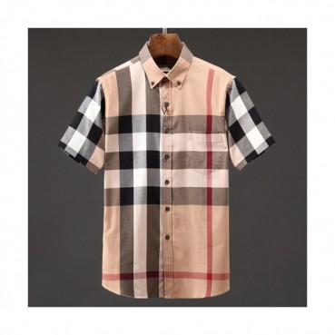 [클래식]Burberry 2019 Mens London Check Cotton Short Sleeved Tshirt - 버버리 남성 런던 체크 코튼 반팔티셔츠 Bur0701x.Size(m 