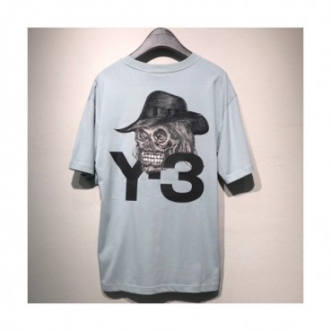 Y-3 2019 Mens  Oversize Skull Printing Cotton Short Sleeved Tshirt 