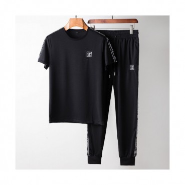 Chanel 2019 Mens CC Logo Stripe Cotton Short Sleeved Tshirt - 샤넬 남성 CC로고 스트라이프 코튼 반팔티 Cnl0418x.Size(m 