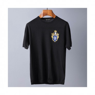 Versace 2019 Mens Logo Cotton Short Sleeved Tshirt - 베르사체 남성 로고 코튼 반팔티 Ver0223x.Size(m 