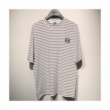 Loewe 2019 Mens Logo Stripe Cotton Short Sleeved Tshirt - 로에베 남성 로고 스트라이프 코튼 반팔티 Loe0049x.Size(s 