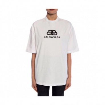 Balenciaga 2019 Mm/Wm Logo Cotton Short Sleeved Tshirt - 발렌시아가 남자 로고 코튼 반팔티 Bal0192x.Size(s 