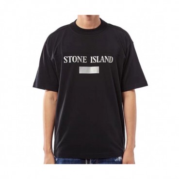 Stone Island 2019 Mens  Light Reflection Logo Cotton Short Sleeved Tshirt - 스톤아일랜드 남성 로고 코튼 반팔티 Sto0011x.Size(s 