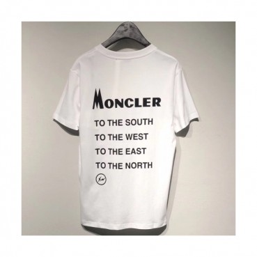 Moncler x Fragment 2019 Mens Printing Logo Cotton Short Sleeved T-shirt 